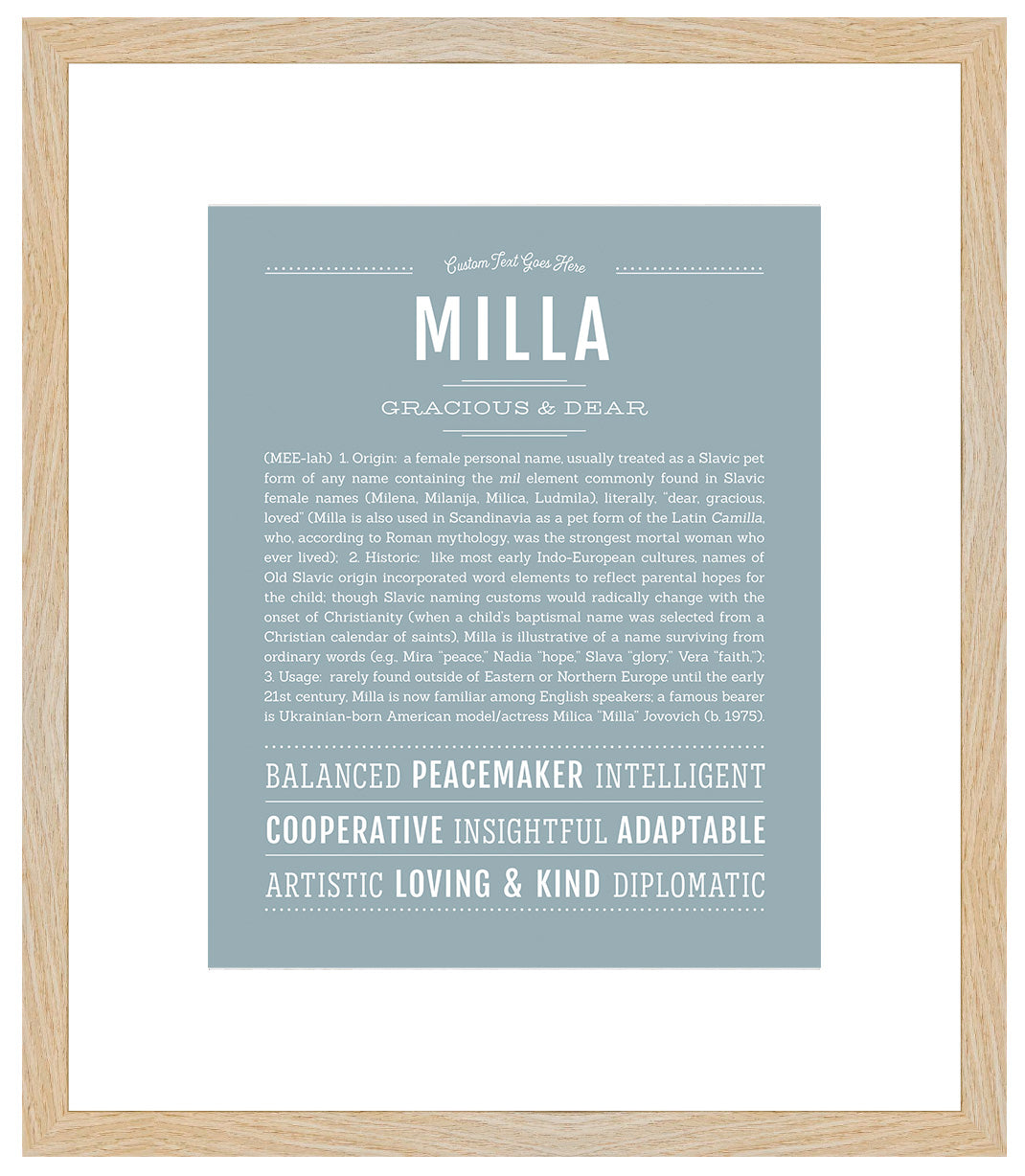 Milla | Name Art Print