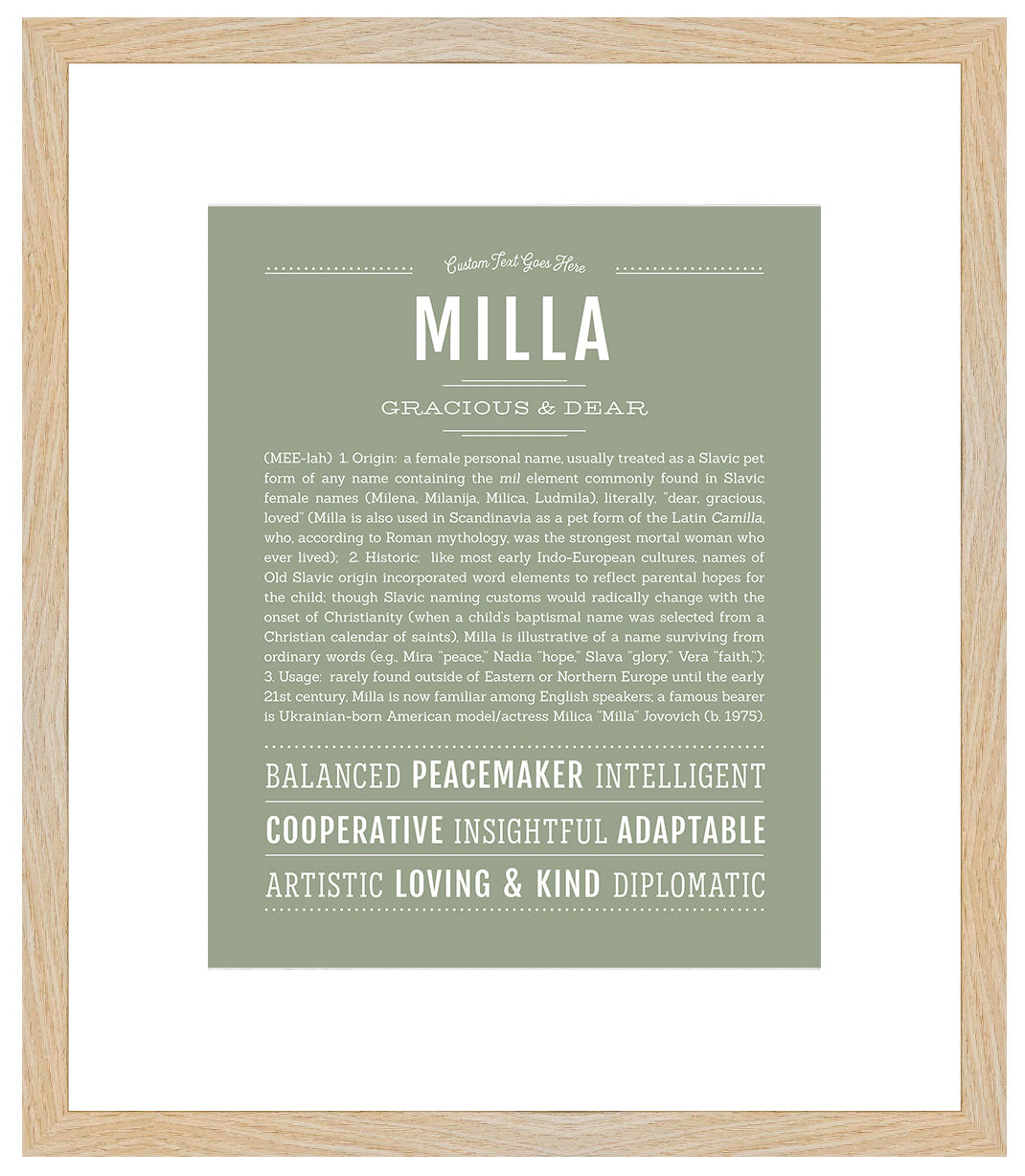 Milla | Name Art Print