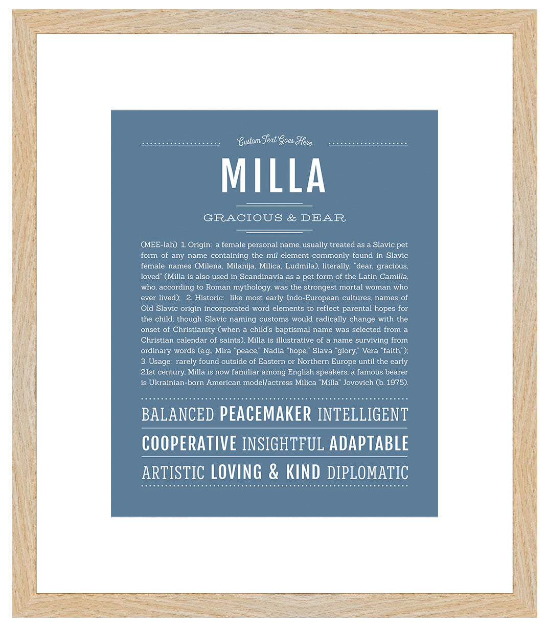 Milla | Name Art Print