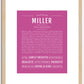 Miller (female) | Name Art Print