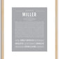 Miller (female) | Name Art Print