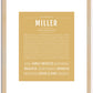 Miller (male) | Name Art Print