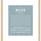 Miller (female) | Name Art Print