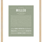 Miller (female) | Name Art Print