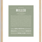 Miller (male) | Name Art Print