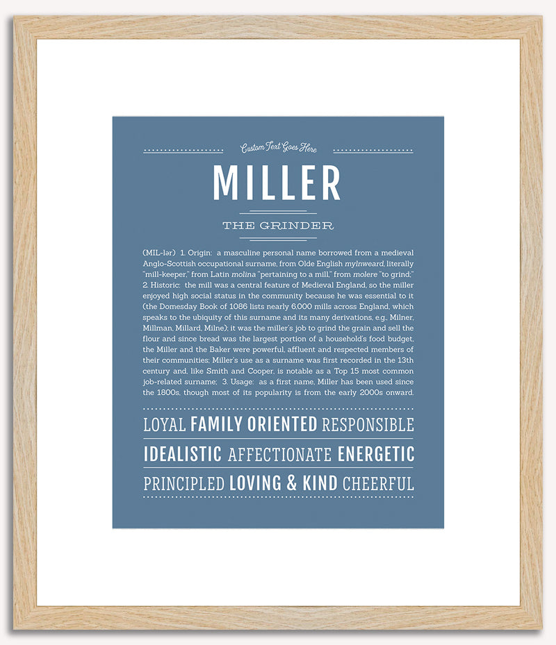 Miller (male) | Name Art Print