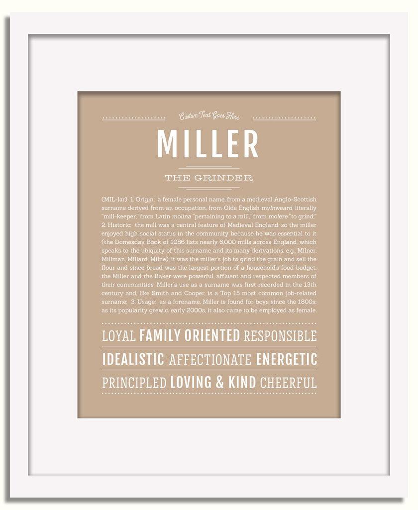 Frame Options | Tan | White Frame, Matted