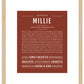 Millie | Name Art Print