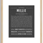 Millie | Name Art Print