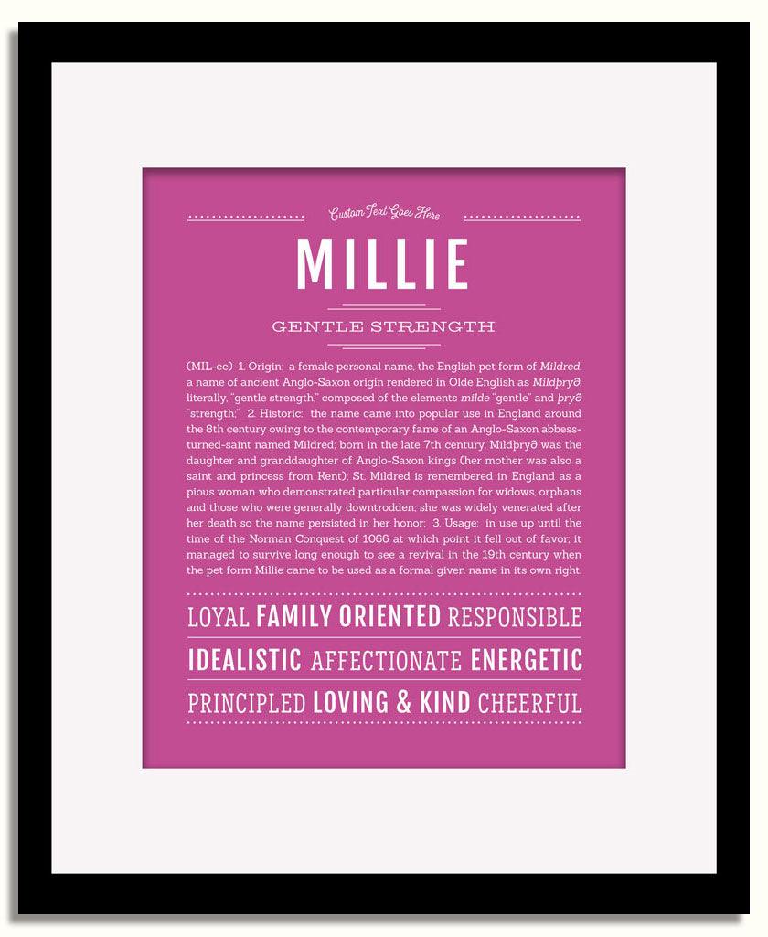 Frame Options | Dark Pink | Black Frame, Matted