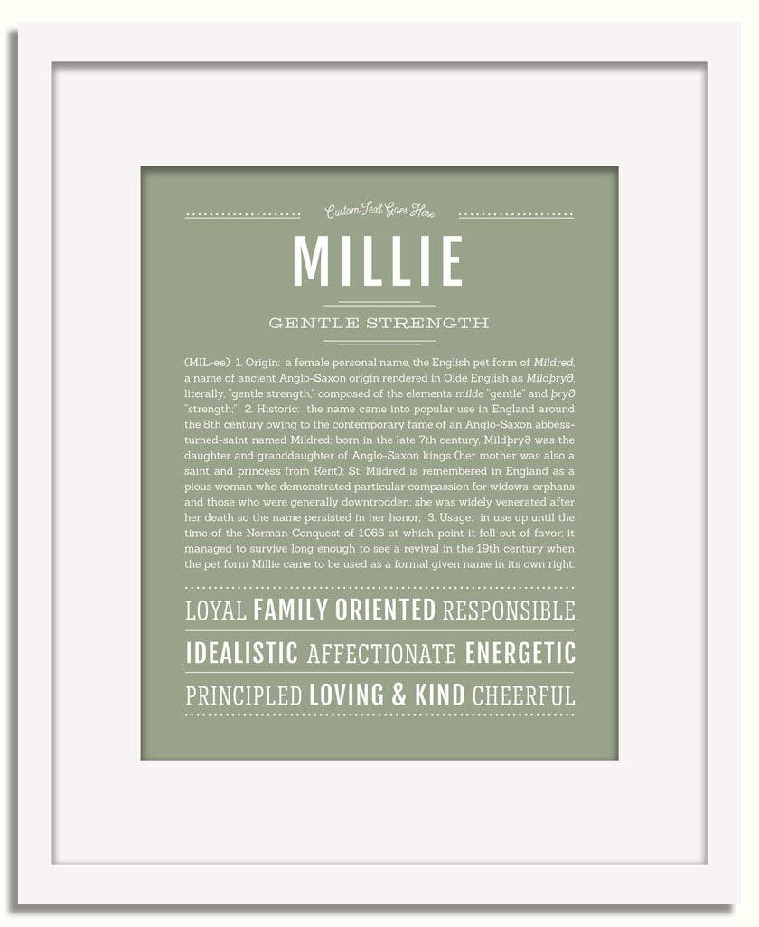 Frame Options | Sage | White Frame, Matted