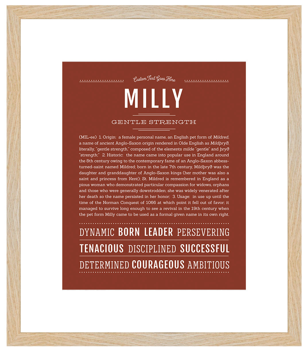 Milly | Name Art Print