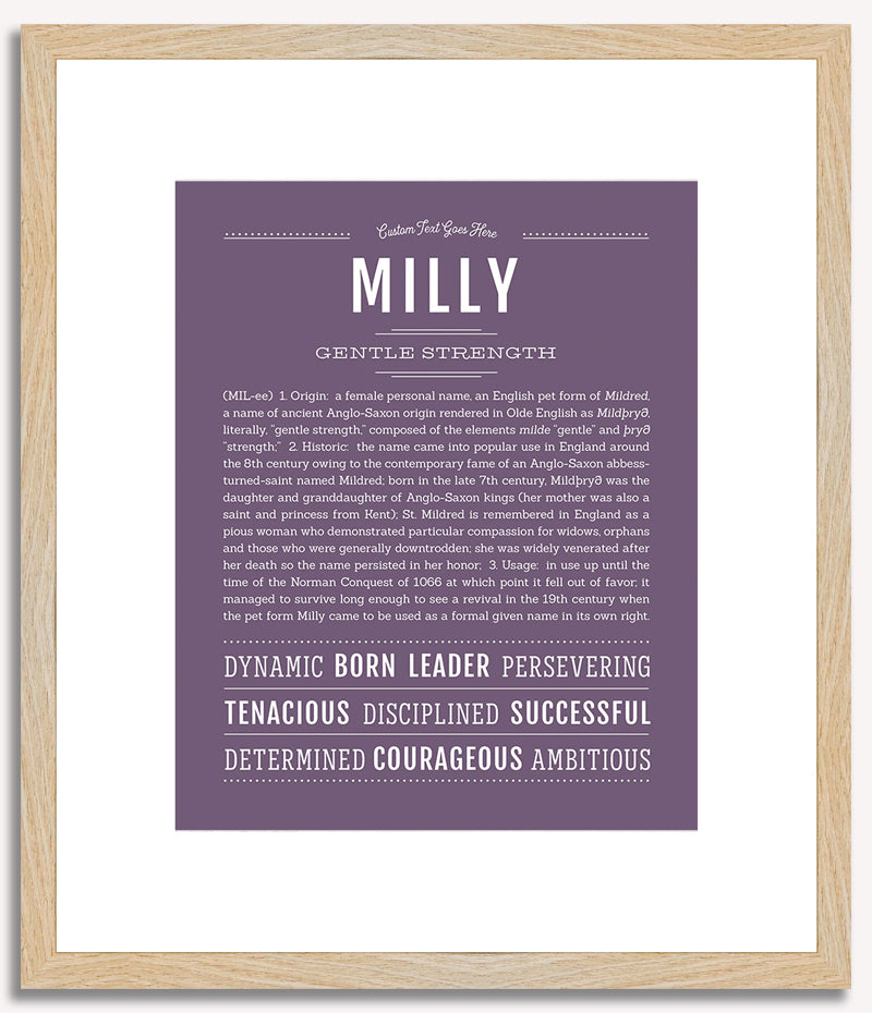 Milly | Name Art Print