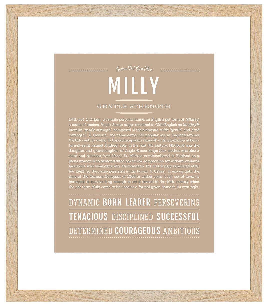 Milly | Name Art Print