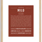 Milo | Name Art Print