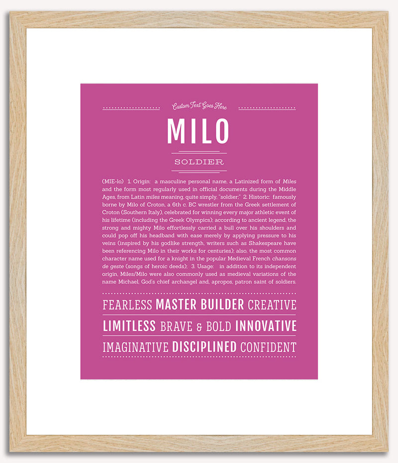 Milo | Name Art Print