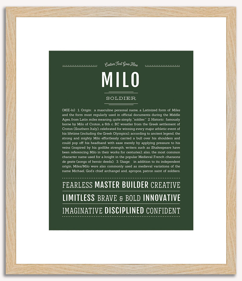 Milo | Name Art Print