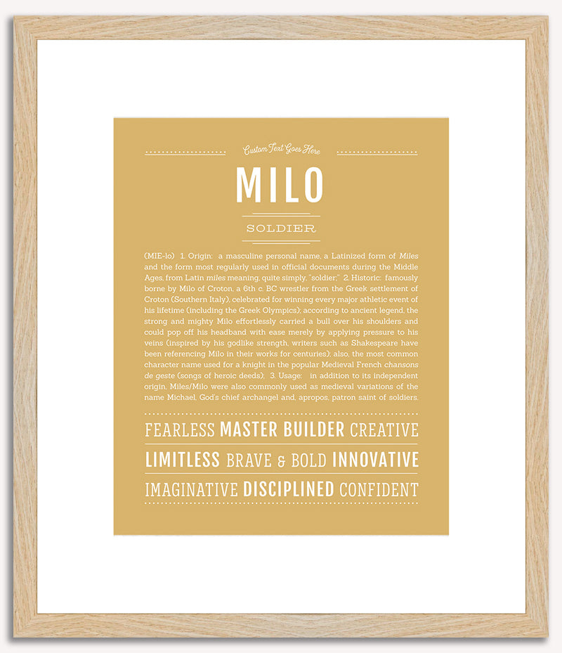 Milo | Name Art Print