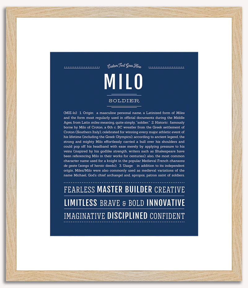 Milo | Name Art Print