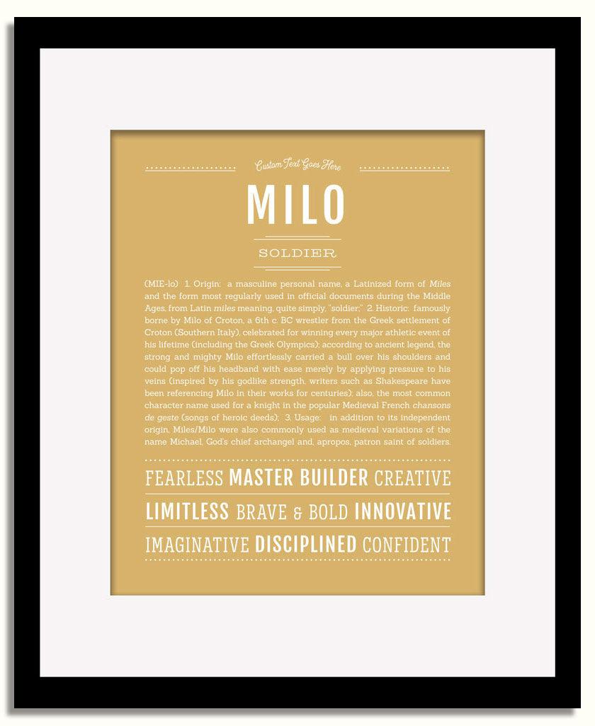 Frame Options | Matte Gold | Black Frame, Matted