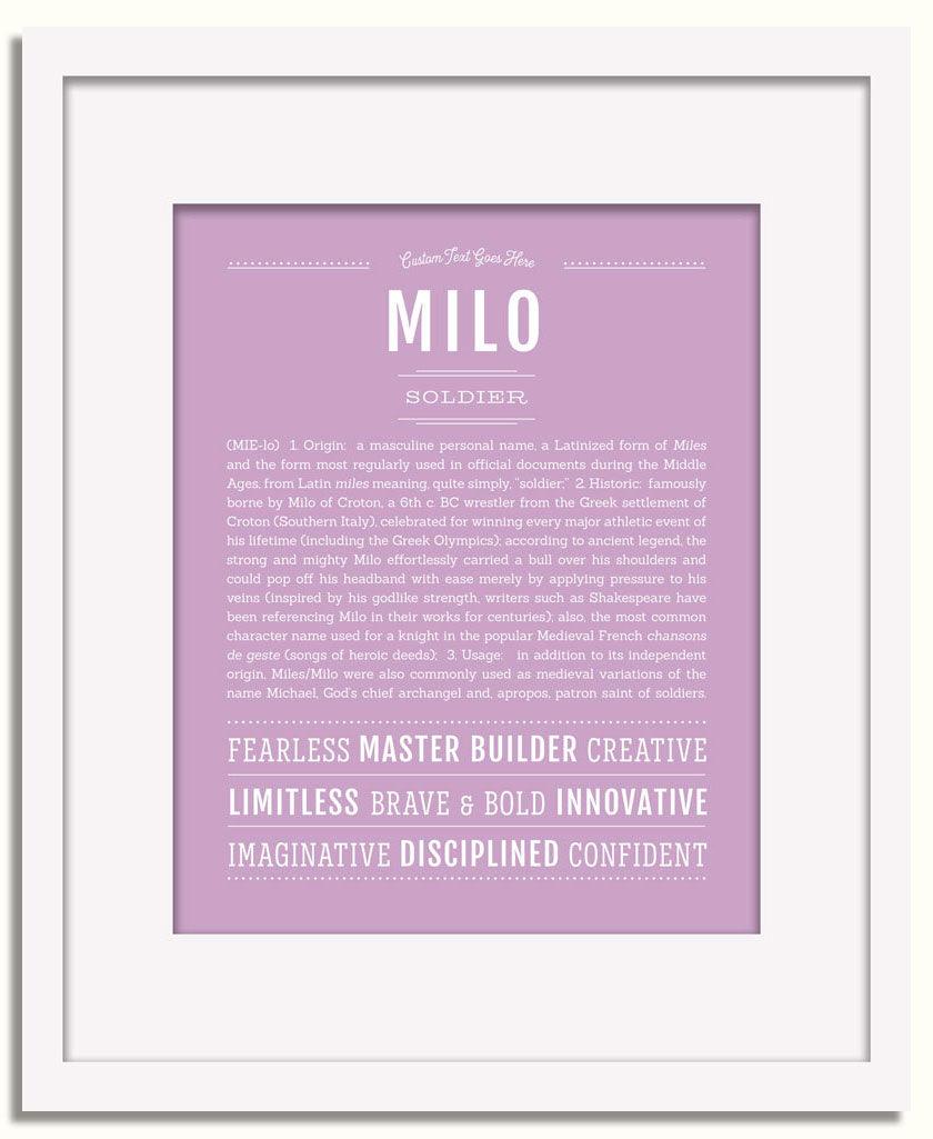 Frame Options | Lilac | White Frame, Matted