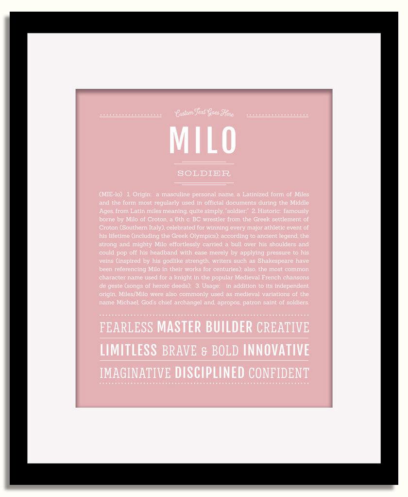 Frame Options | Dusty Rose | Black Frame, Matted