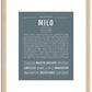 Milo | Name Art Print