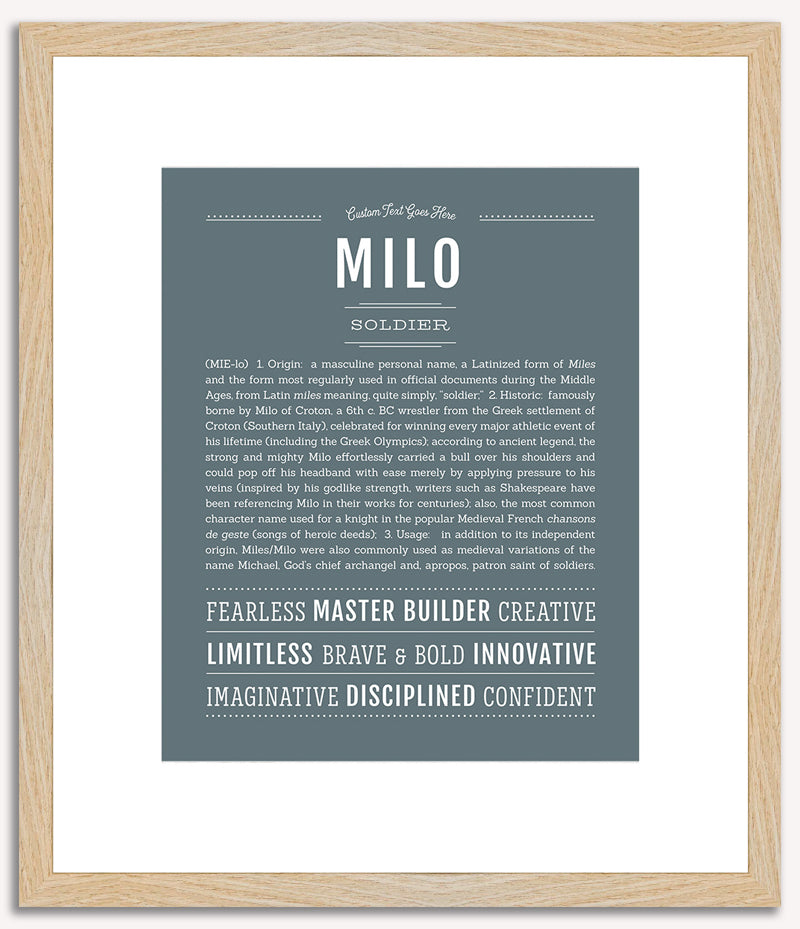 Milo | Name Art Print