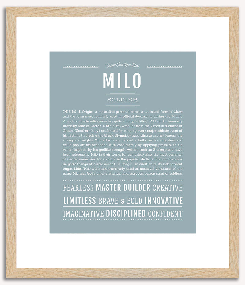 Milo | Name Art Print