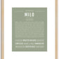 Milo | Name Art Print