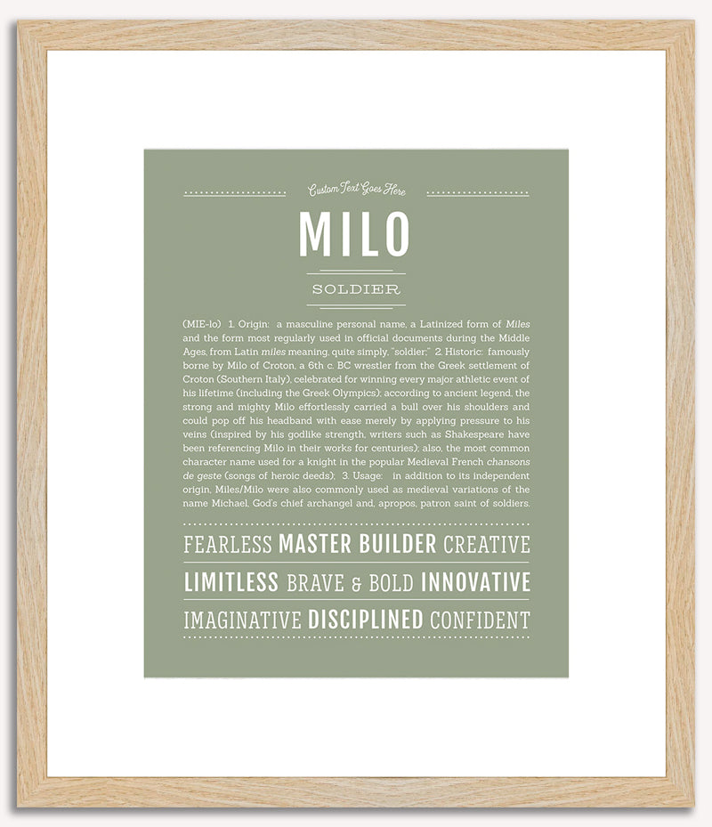 Milo | Name Art Print