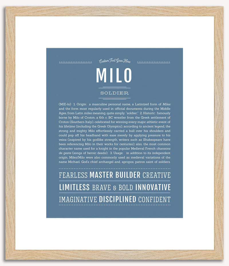 Milo | Name Art Print