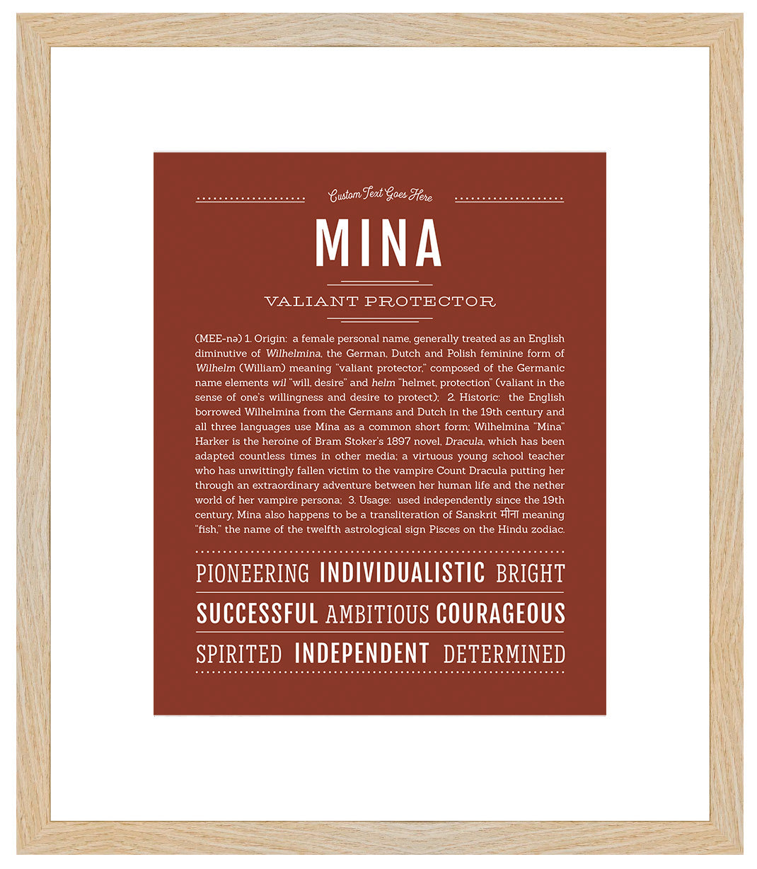 Mina | Name Art Print