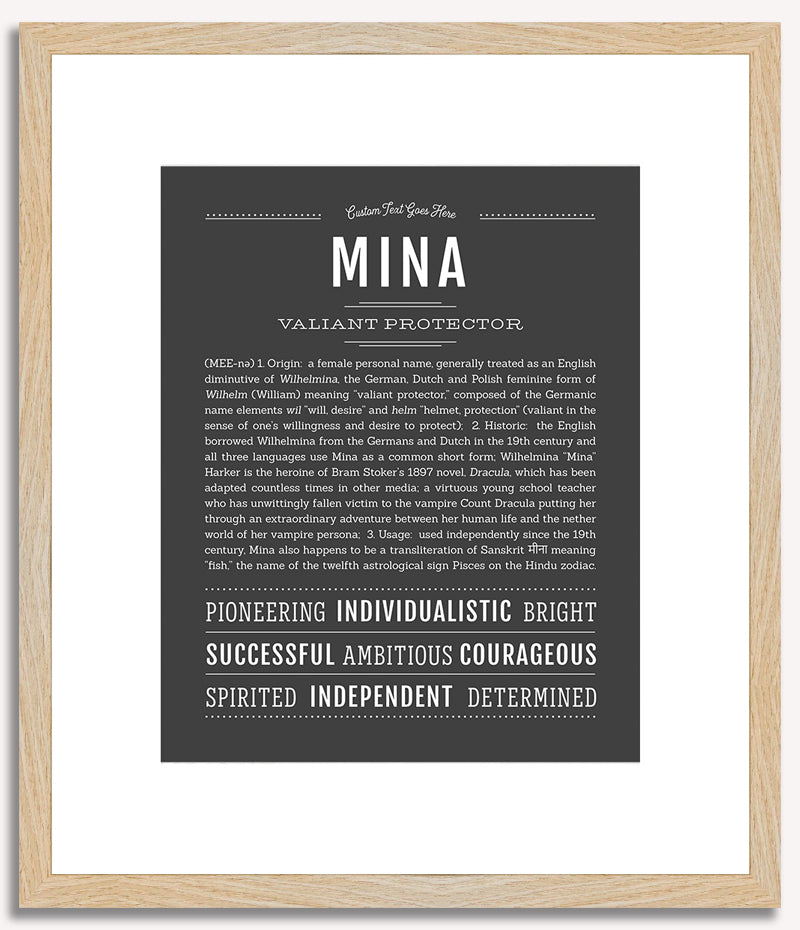 Mina | Name Art Print