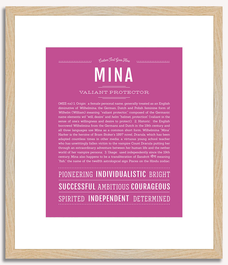 Mina | Name Art Print