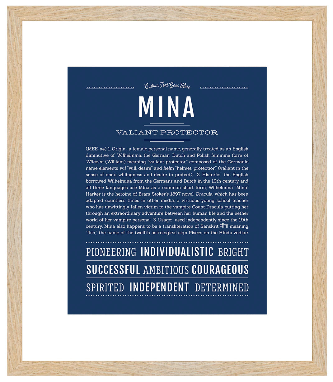 Mina | Name Art Print