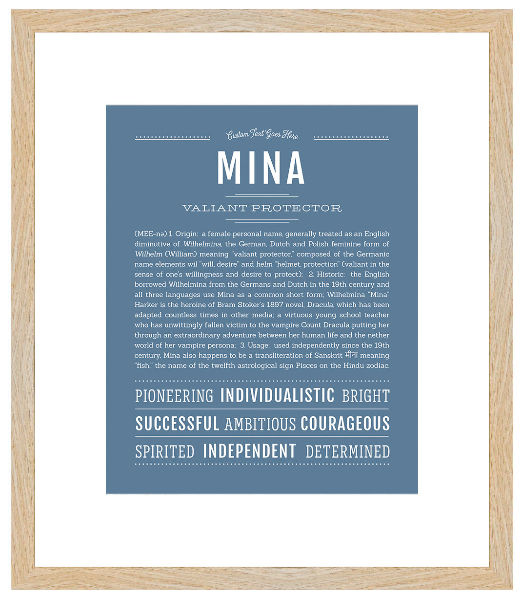 Mina | Name Art Print