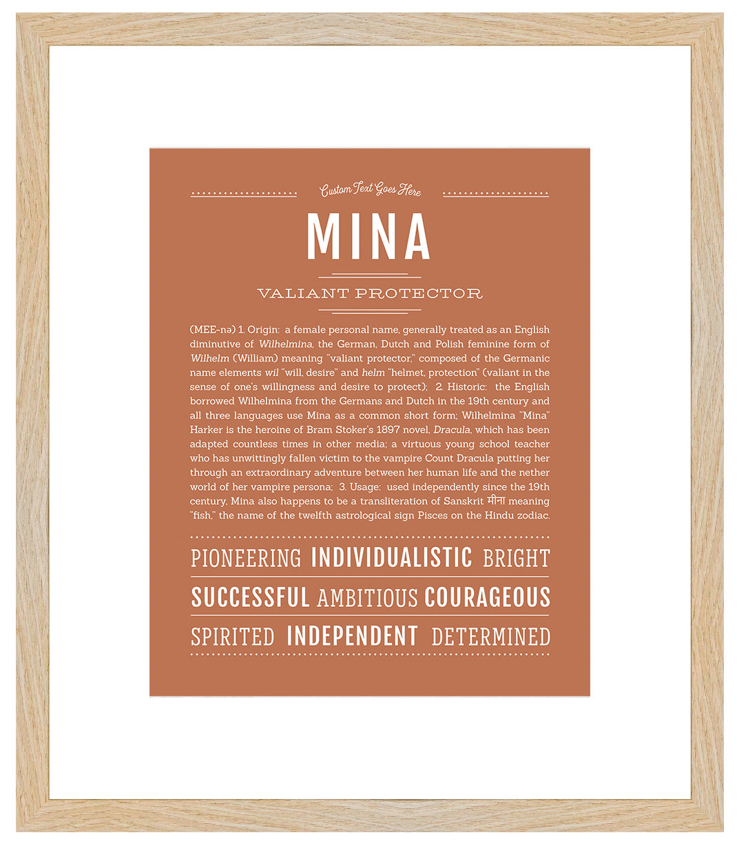 Mina | Name Art Print