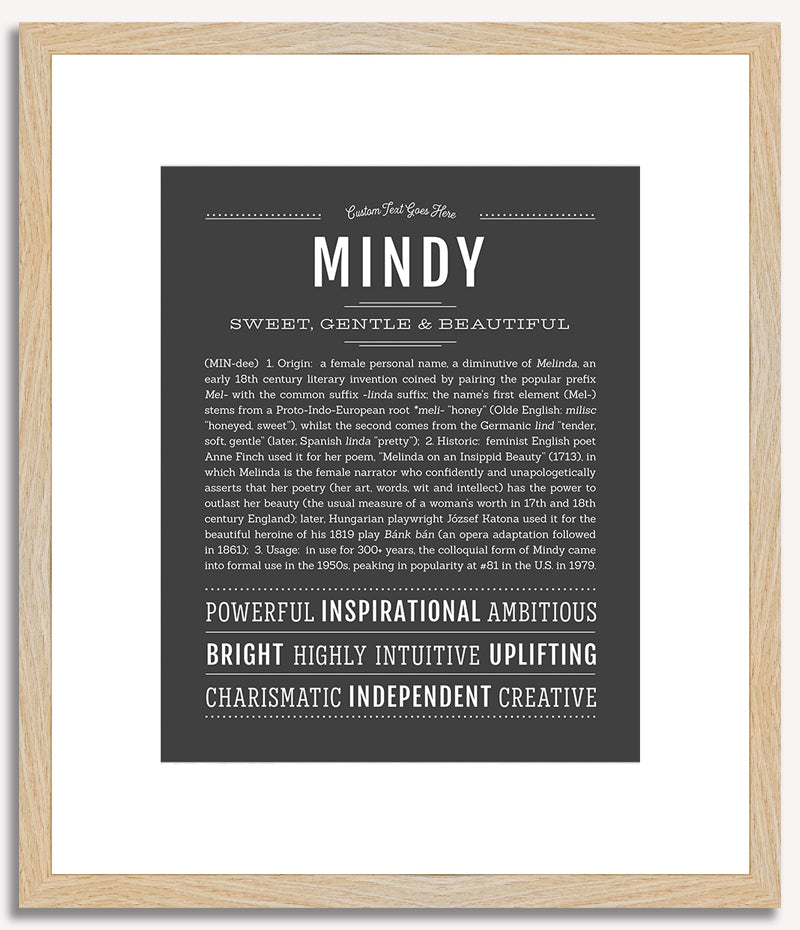 Mindy | Name Art Print