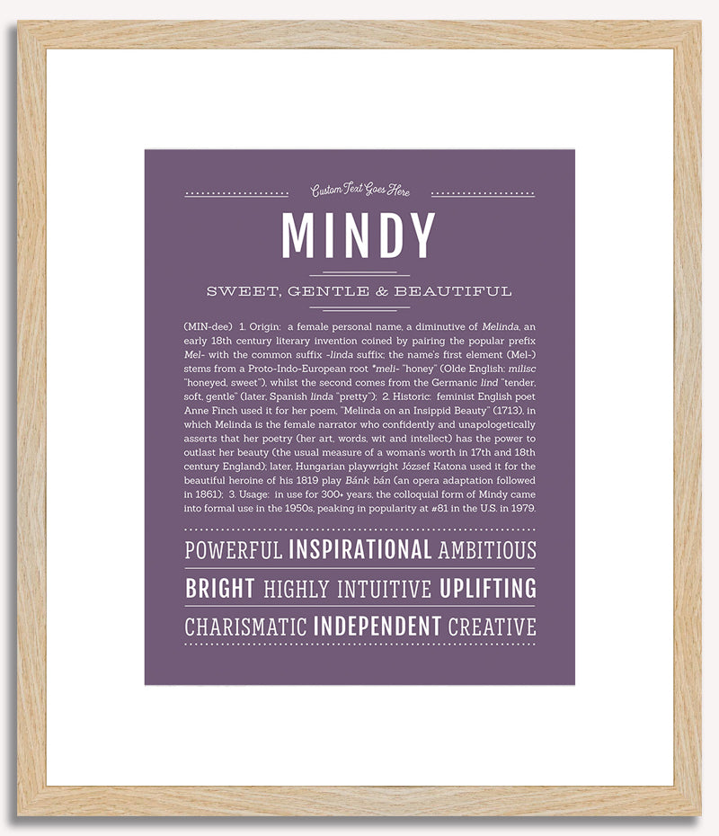 Mindy | Name Art Print