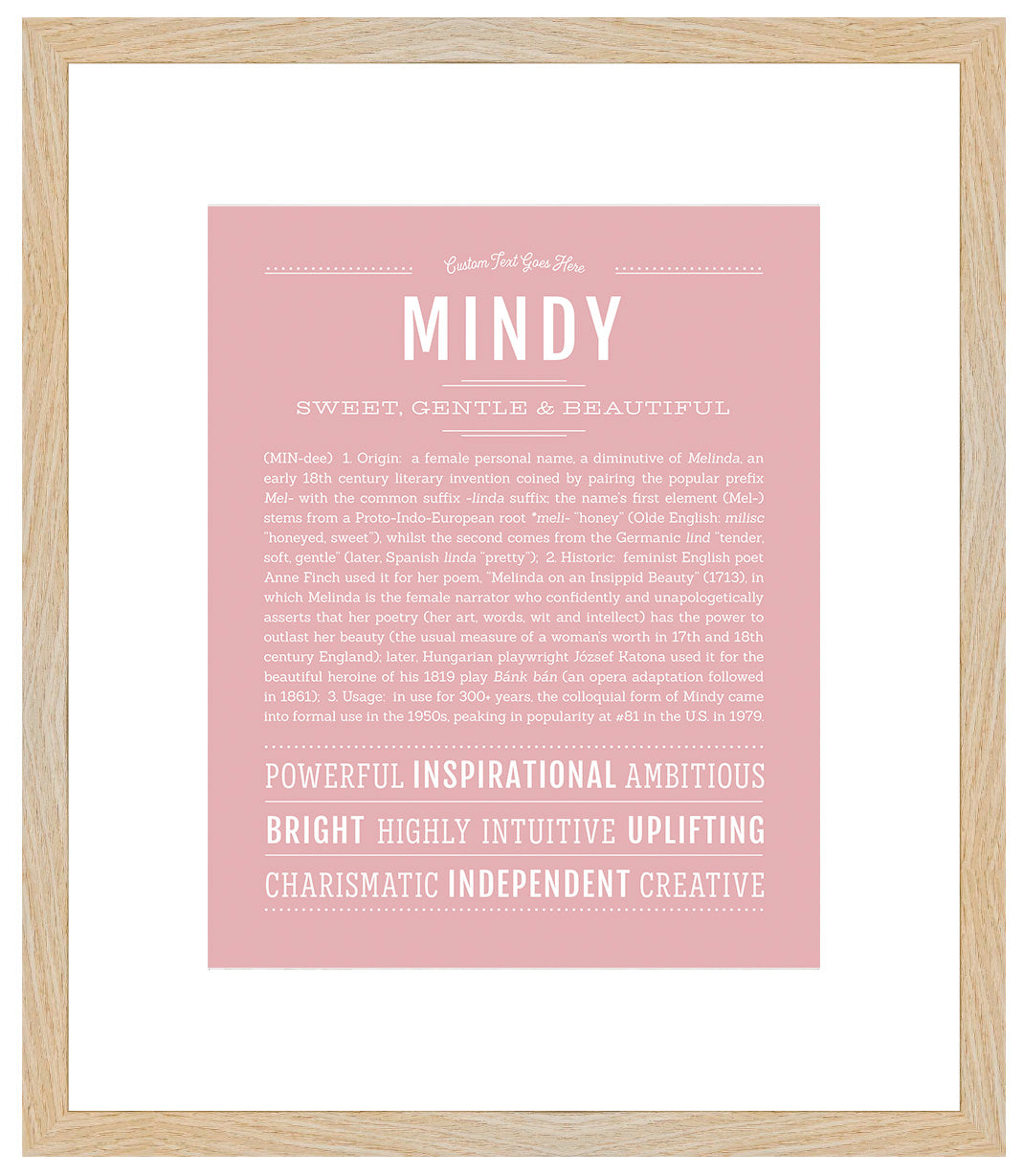 Mindy | Name Art Print