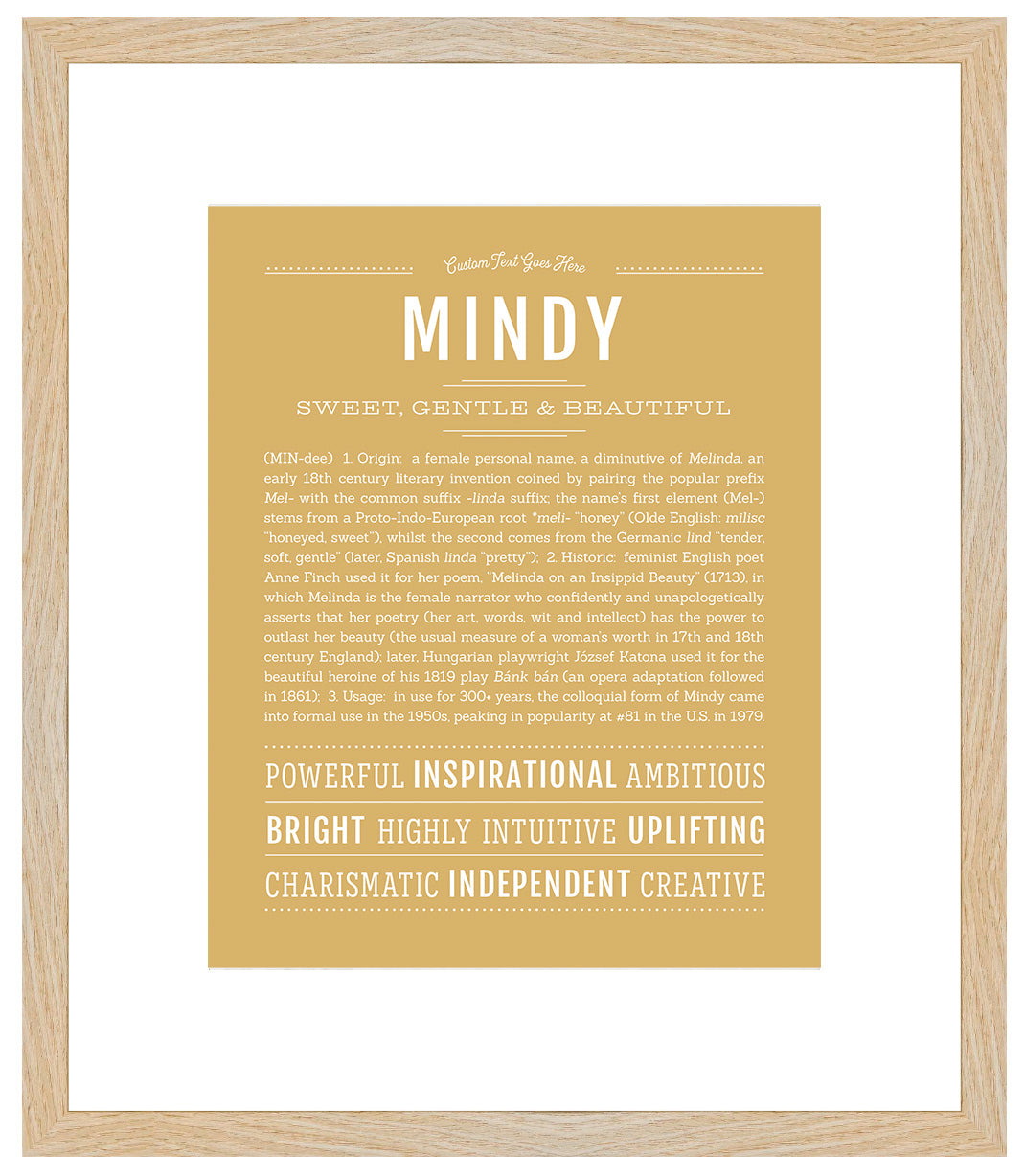 Mindy | Name Art Print