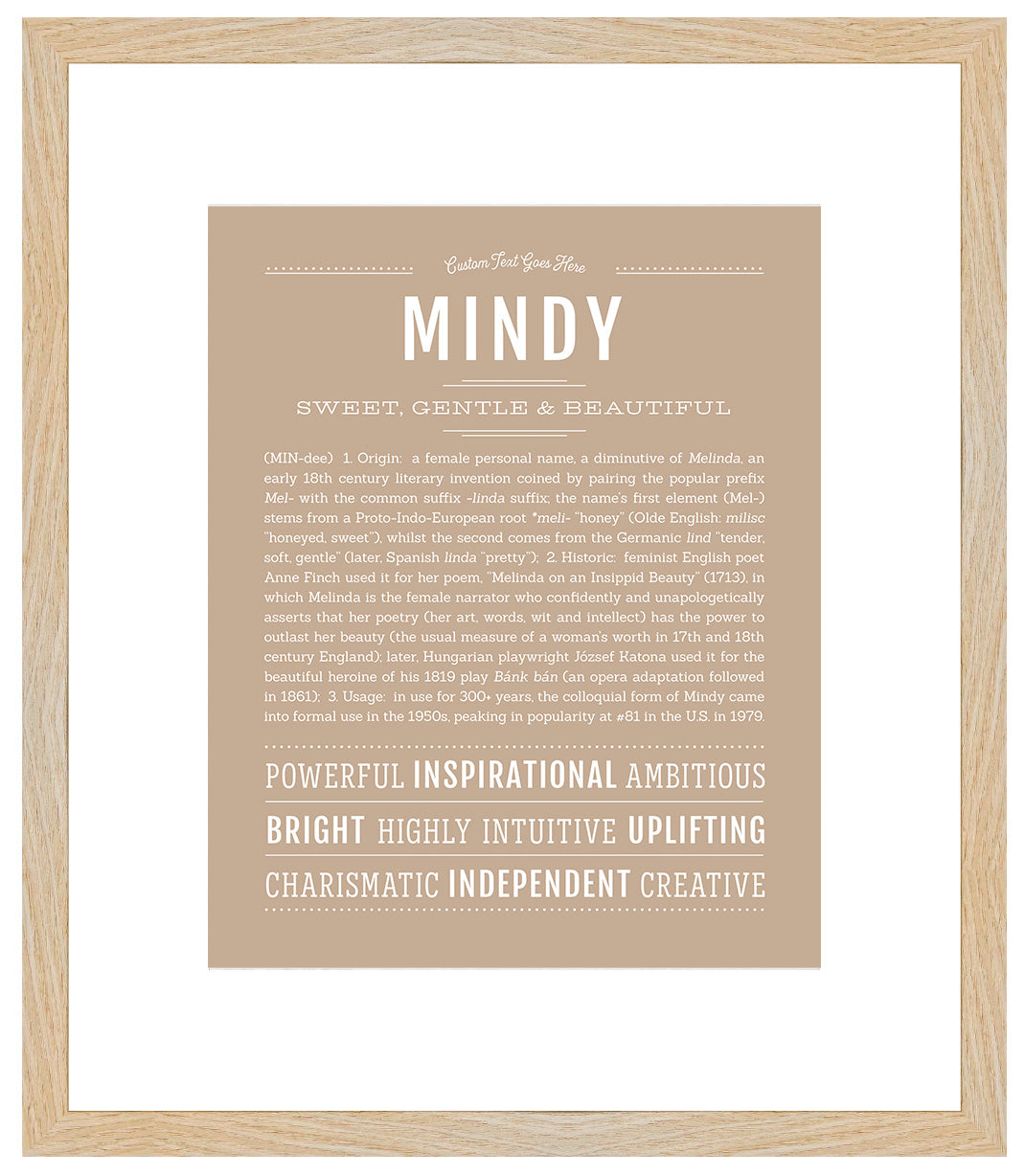 Mindy | Name Art Print