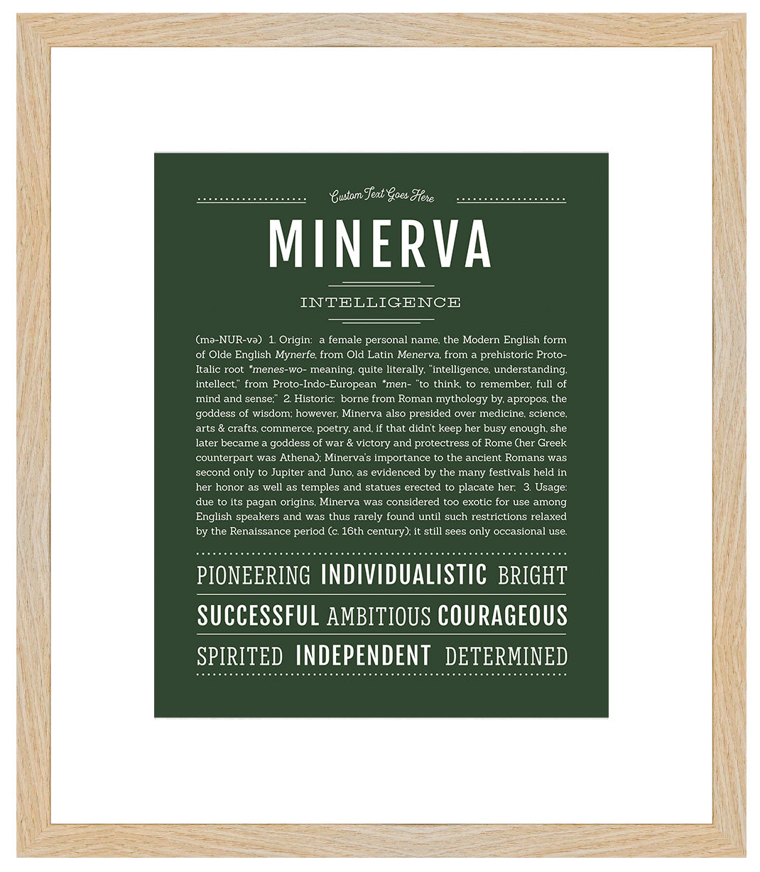 Minerva | Name Art Print