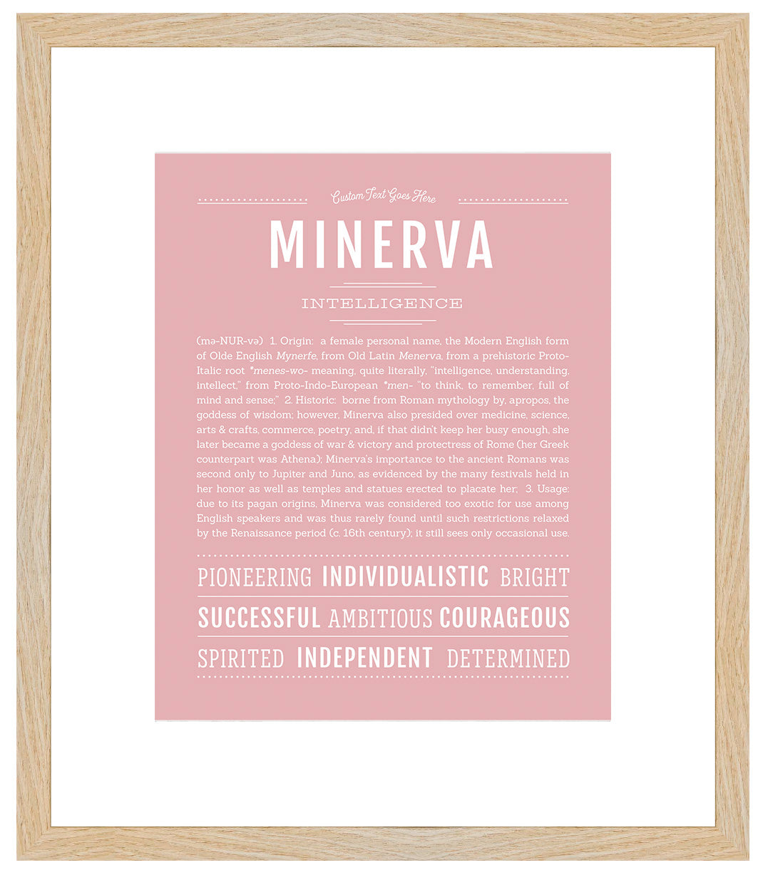 Minerva | Name Art Print