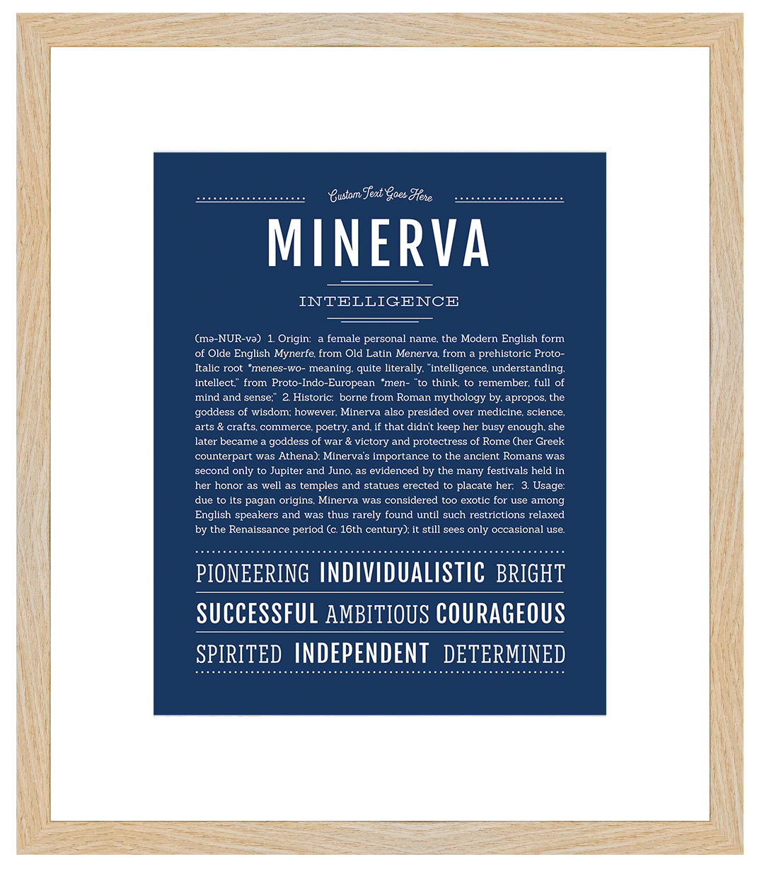 Minerva | Name Art Print