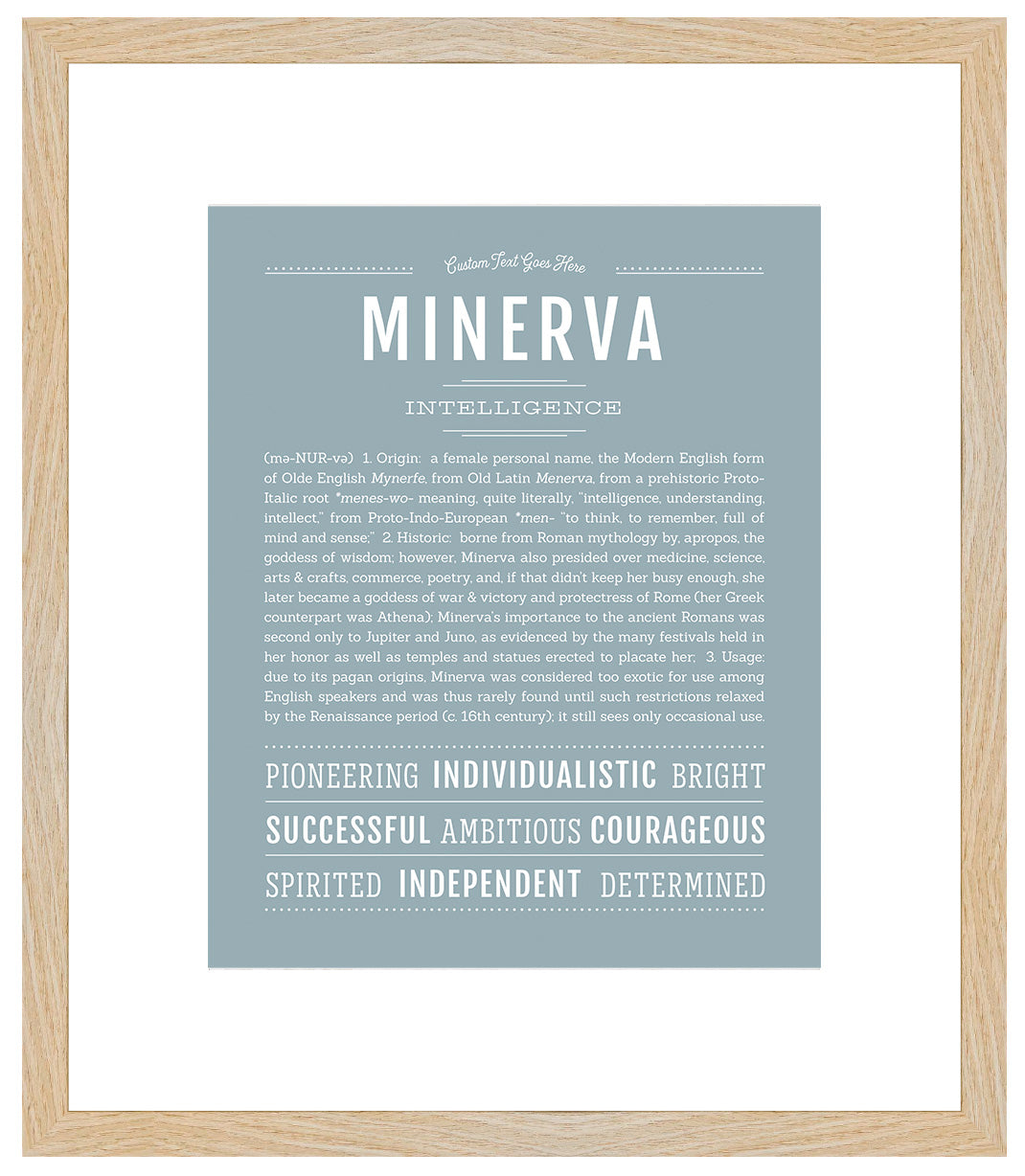 Minerva | Name Art Print