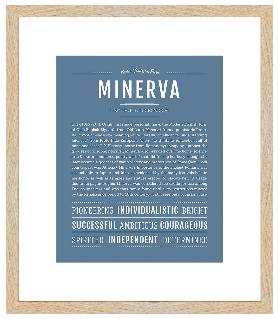 Minerva | Name Art Print