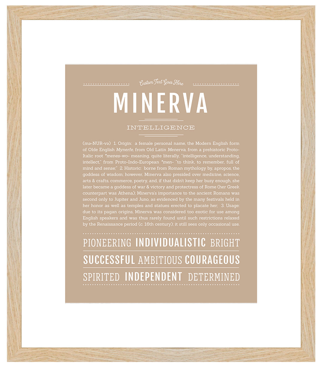 Minerva | Name Art Print