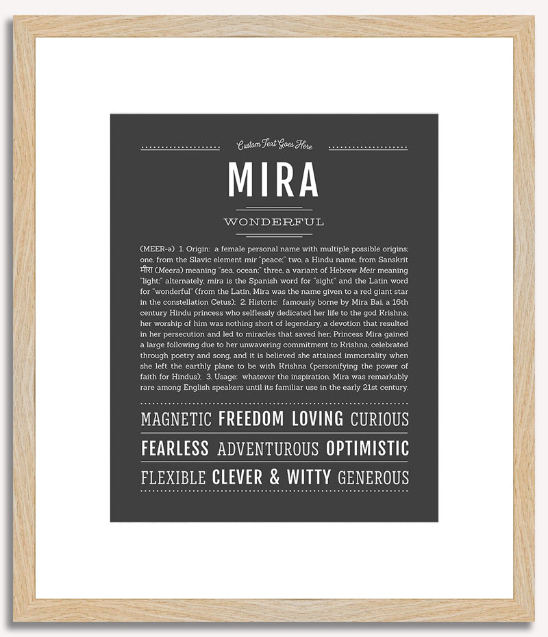 Mira | Name Art Print